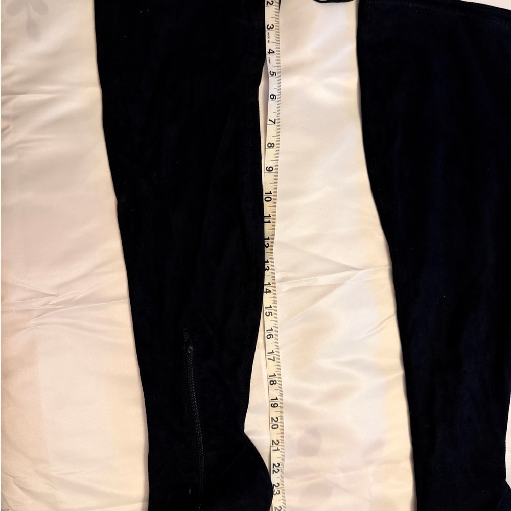 Black Over-the-Knee Heeled Boots (Size 8) Forever 21 winter boots suede - Picture 3 of 6